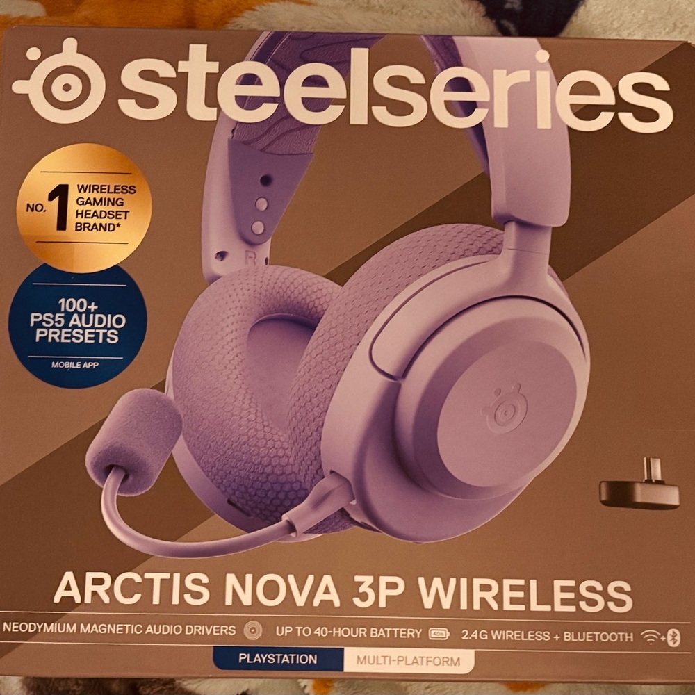SteelSeries Arctis Nova 3P Wireless Purple Headset